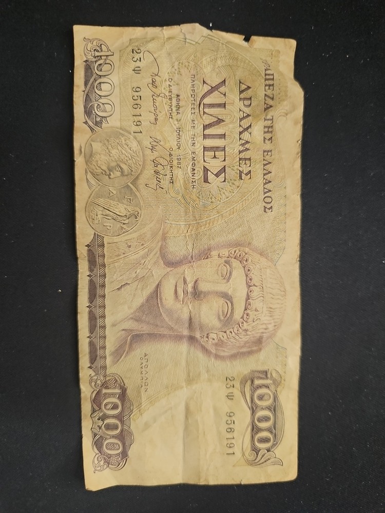 Greece 1,000 drachma 1987