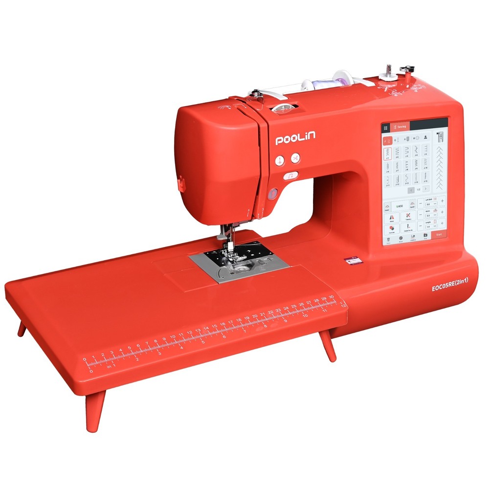 POOLIN EOC05RE(2in1) Sewing and Embroidery Machine Computerized With SOFTWARE.