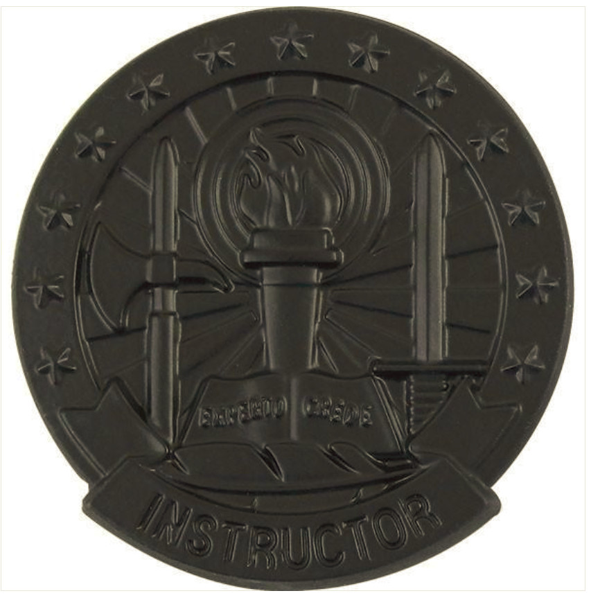 Vanguard ARMY IDENTIFICATION BADGE SUBDUED METAL BASIC INSTRUCTOR - BLACK