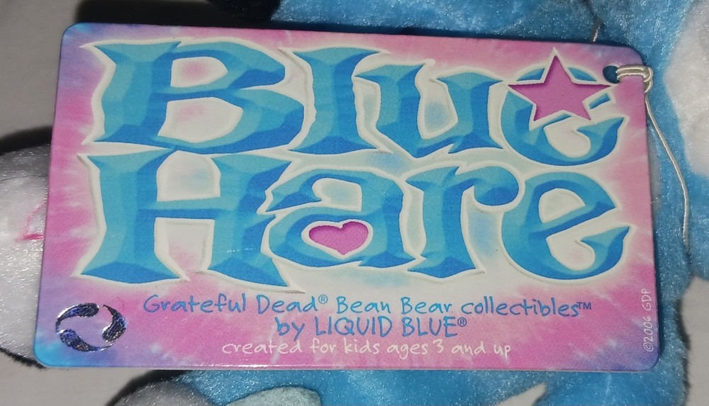 Grateful Dead Bean Bear BLUE HARE Bunny Rabbit 2006 Limited Special Edition