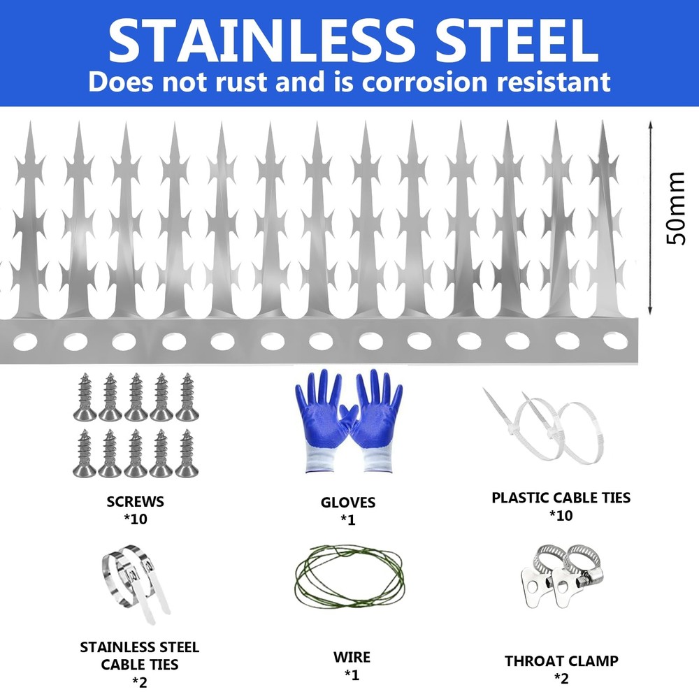 Bird Squirrel Spikes and Proof Baffle,for Feeders 1M