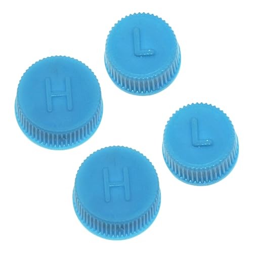 Blue Replacement Car A/C Valve Core Caps, Leakproof R134a Air Conditioning 4PCS