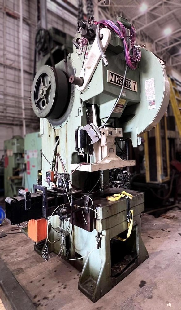 75 Ton Minster #7 Fixed Base Gap Frame Press, 4" Stroke, 36"x24" Bed, 21" Shut H