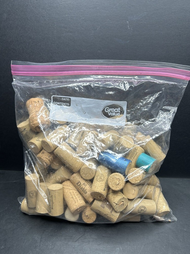 Bag of Used Wine Corks, Different Brands, See Pictures