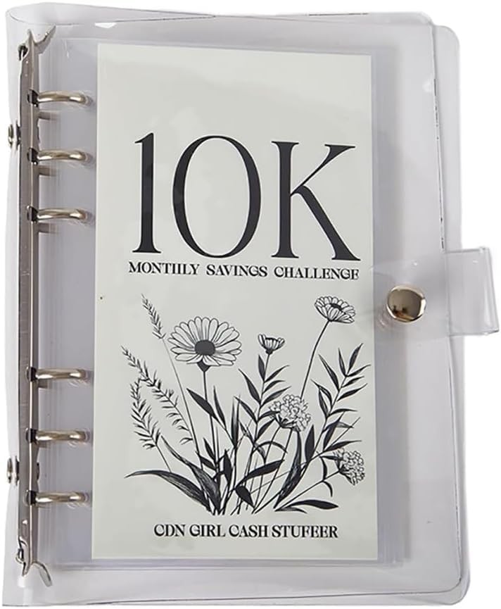 12-Month Envelopes Money Saving Challenge Binder, 10k Dollars Money Saving Ch...