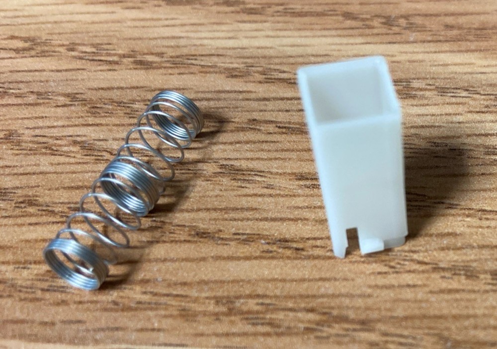 Texas Instruments Ti99/4a White Key Stem W/ Spring, Stackpole