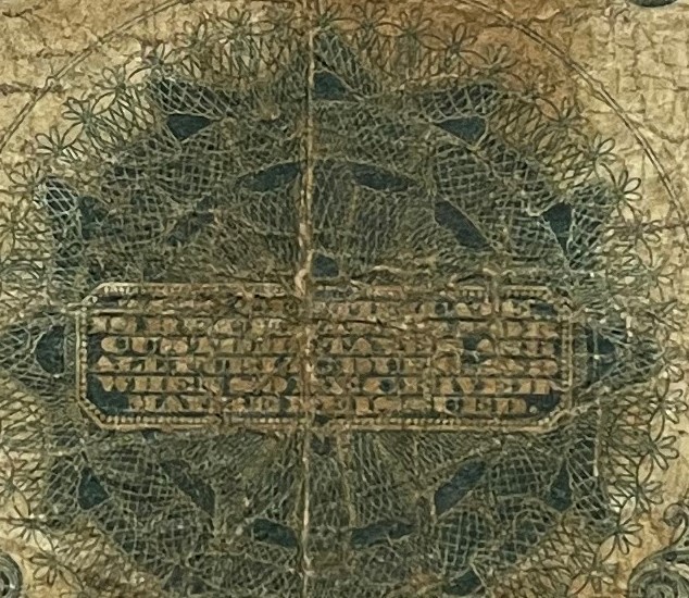 1899 $1 Silver Dollar Banknote — “Black Eagle Note.” -