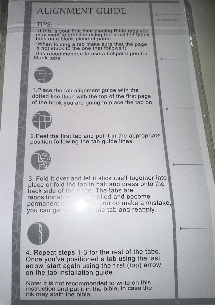 laminated bible tabs