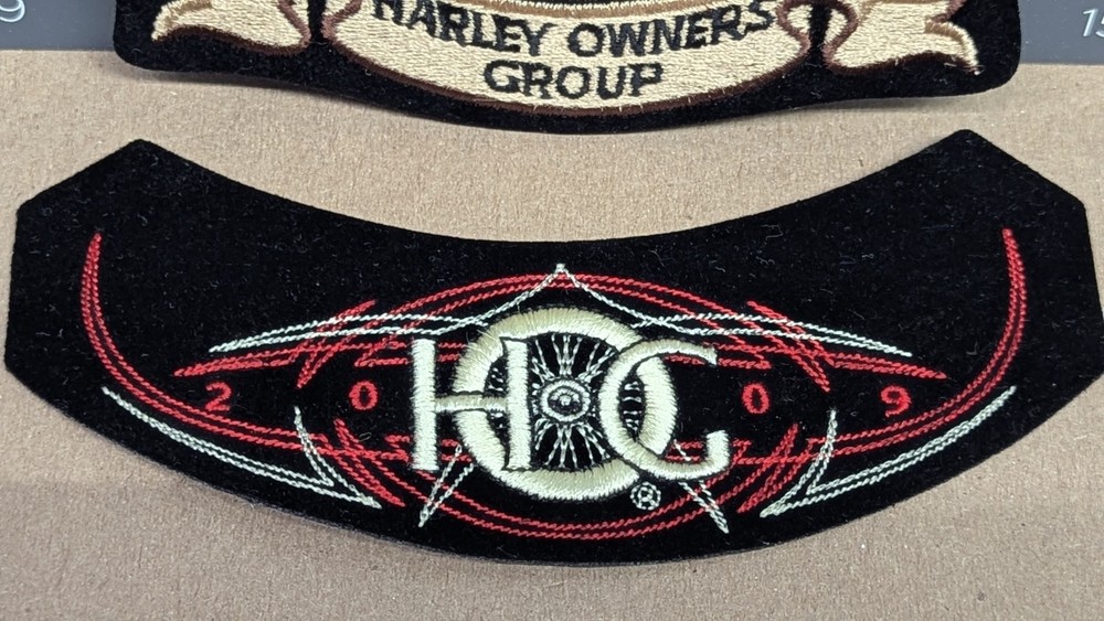 Harley-Davidson H.O.G. Eagle & Rocker Patch Set (2000s)