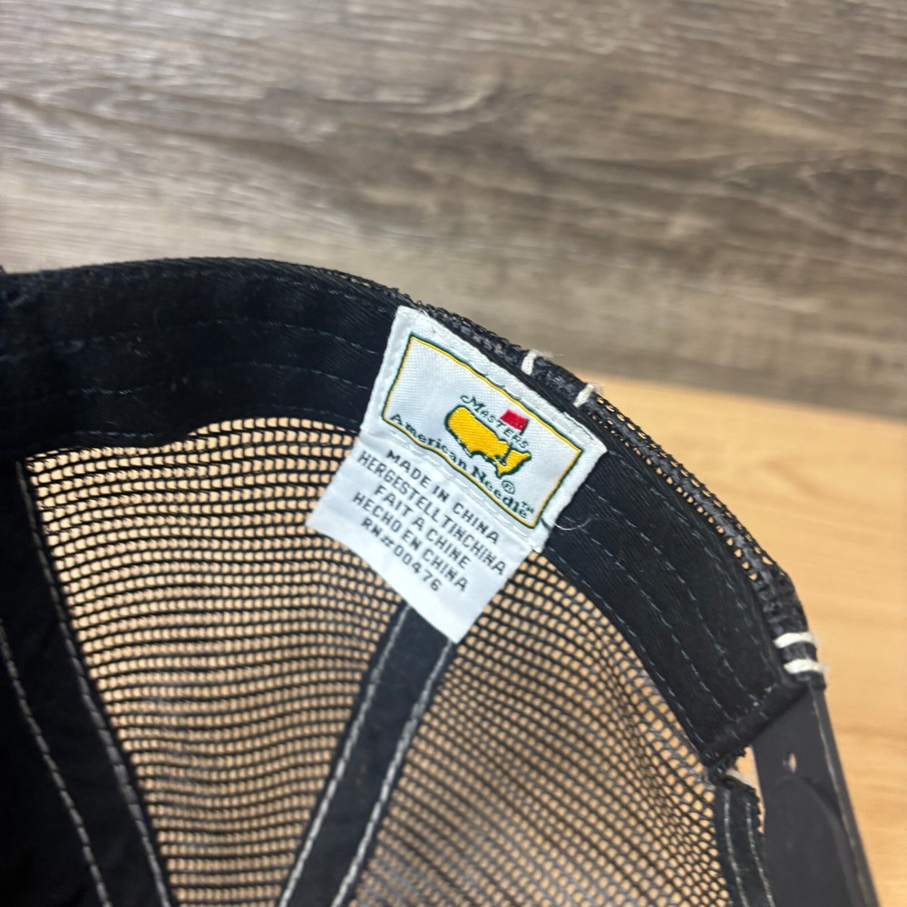 Masters Hat Cap Snap Back Black Golf Augusta National Mesh Back American Needle