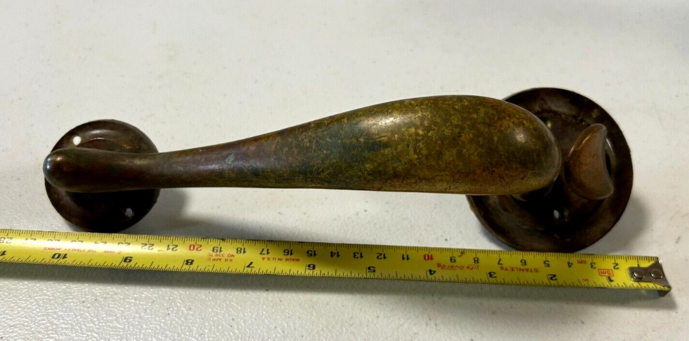 Vintage Colonial Brass Door Pull Handle 10 1/4"