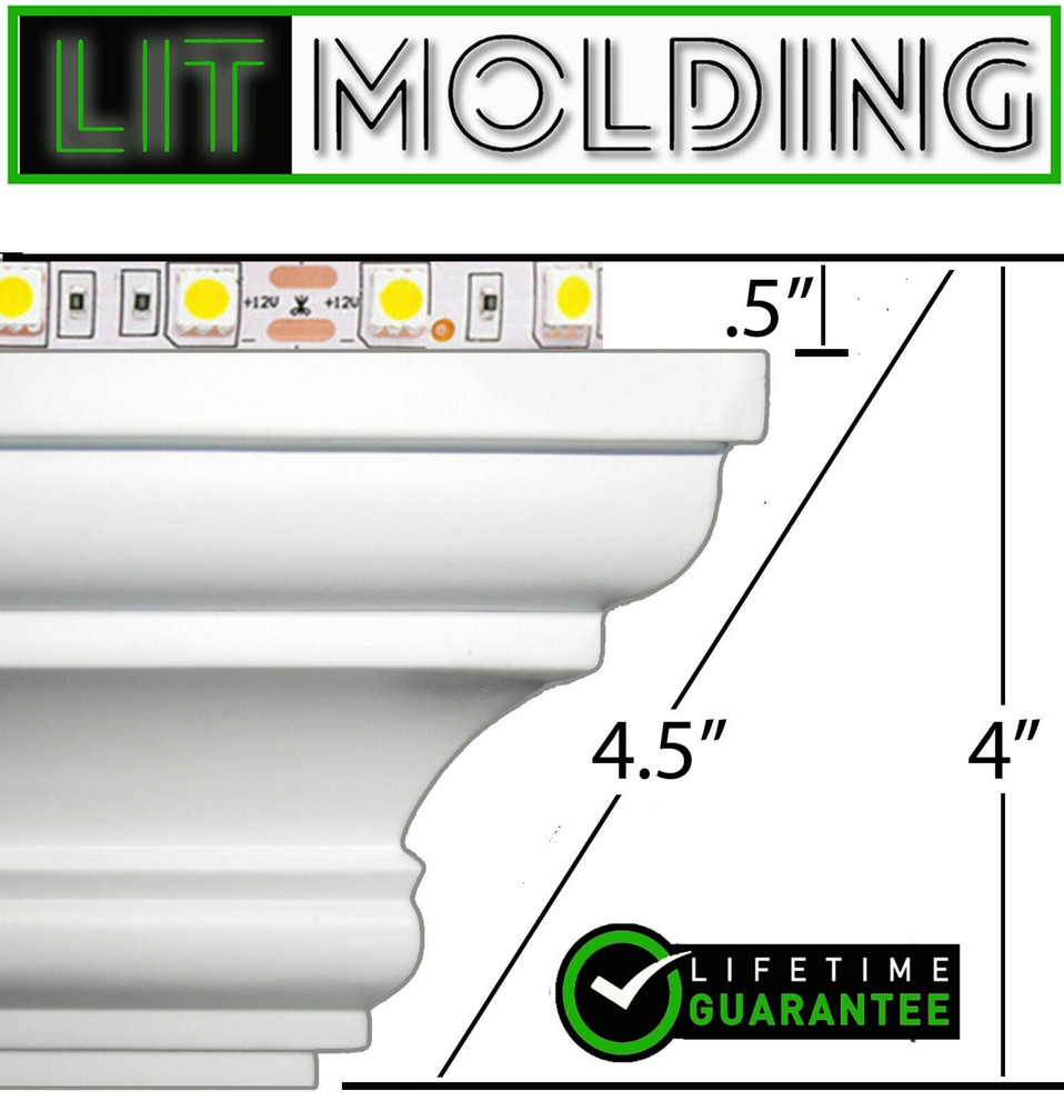 LED Indirect lighting Crown Molding, Music sync, Alexa, Google, & remote control