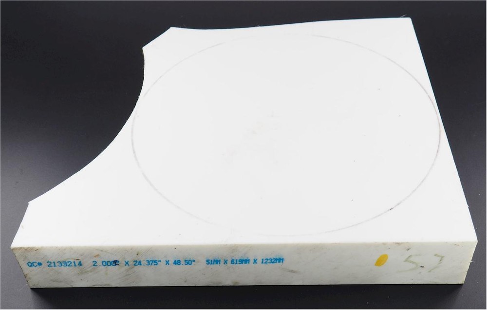 Ertalyte PET-P PLASTIC Solid Irregular Square Block 12-3/4" x 11-3/16" x 2"