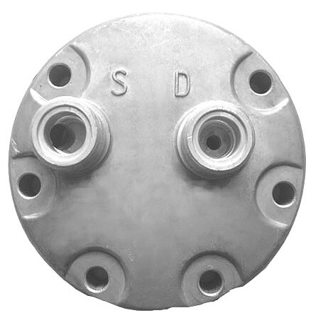 "MD" Rear Head for Sanden SD7 Series Compressors - NEW