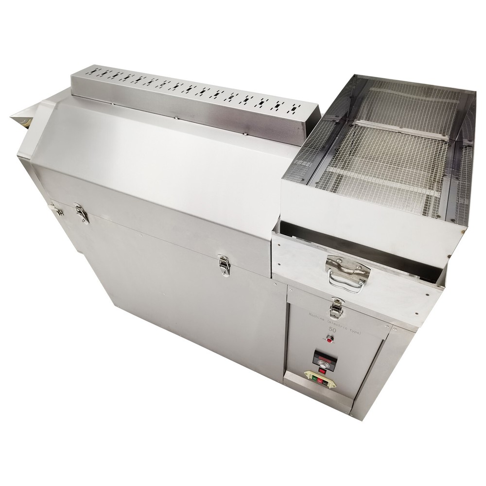 55 Lbs Automatic Heating Roasting Machine Drum Roaster for Nuts Coffee Bean 220V