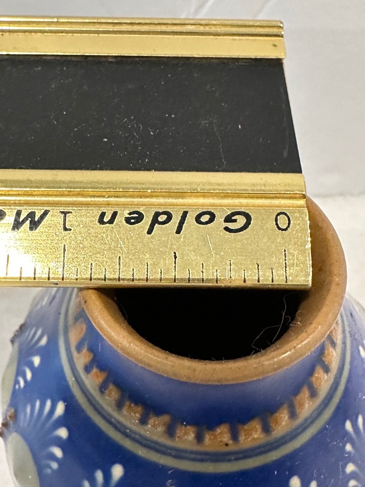 3" TALL ROTHENBURGER KERAMIK POTTERY REDWARE SMALL VASE SIGNED