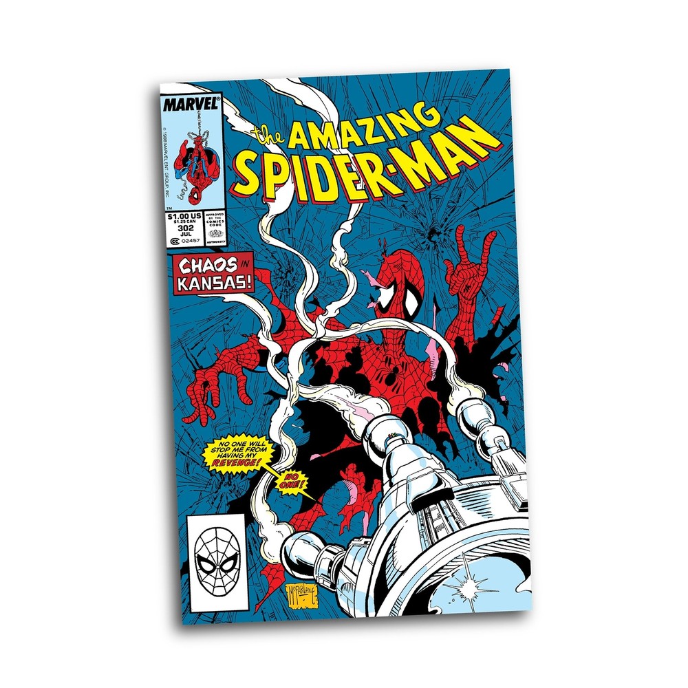 McFarlane Toys - Marvel Spider-Man 1:6th Scale Posed Figure with Scene & Comi...