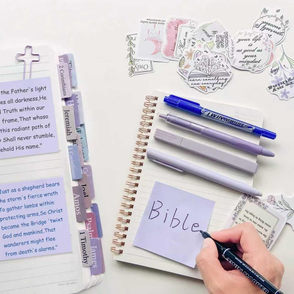 170Pcs Complete Bible Study Supplies, Bible Journaling Kit, Foldable Pencil C...