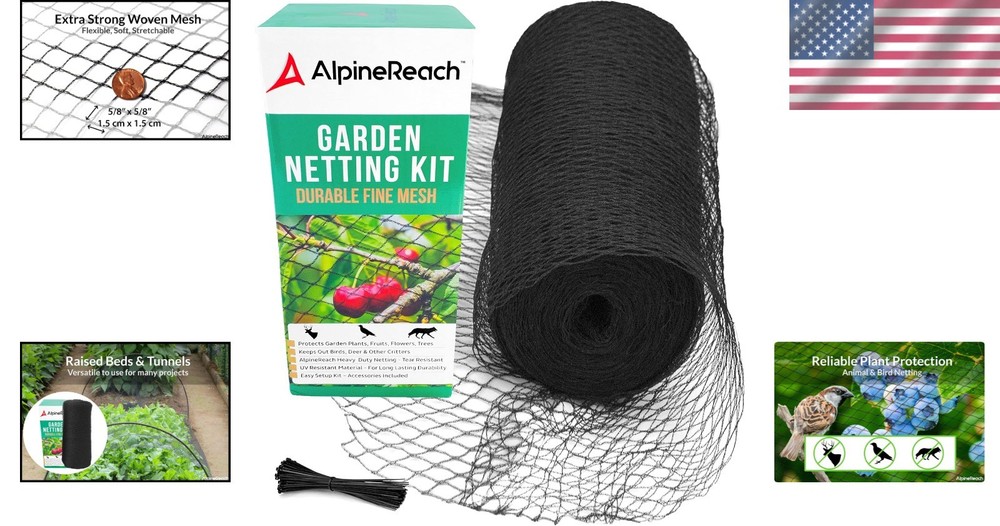 Versatile 7.5ft x 65ft Bird & Deer Netting - Perfect for All Your Plant Needs