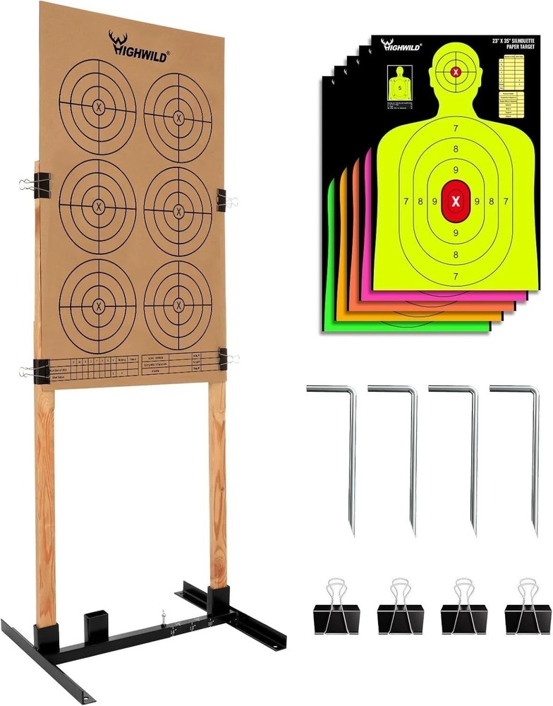 Adjustable Target Stand Base for Paper Shooting Cardboard Silhouette H Shape ...