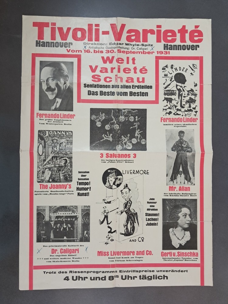 Tivoli-Varieté 1931 Poster