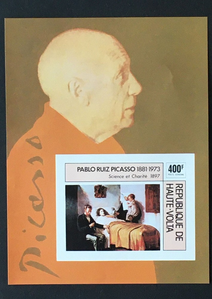 Republique de Haute Volta Picasso Souvenir Sheet & Imperfs SC # 3