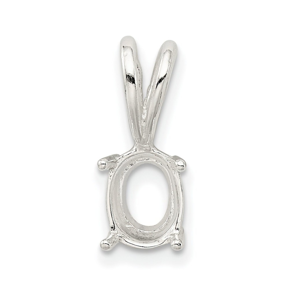Sterling Silver 4 Prong Oval Setting 7mm