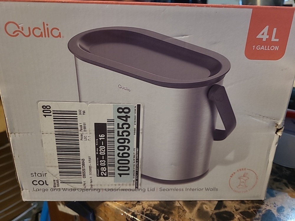 Qualia Multi Purpose Countertop Compost Bin 4L