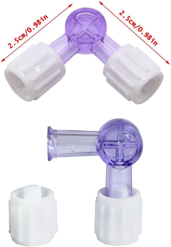 10pcs Disposable Replacement 2-Way Luer Stopcocks Connector Consumables Home Use