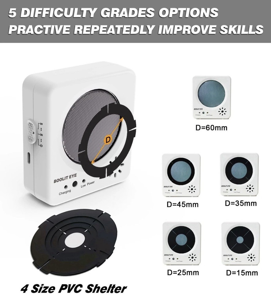 NEW BOOLIT EYE Laser Training Target, Dry Fire Target Safely White