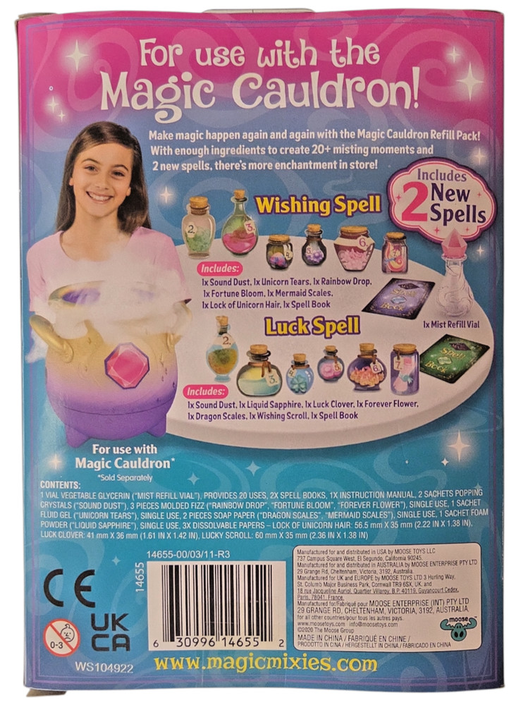 2 Pack - Magic Mixies Magical Mist and Spells Refill Pack for Magic Cauldron