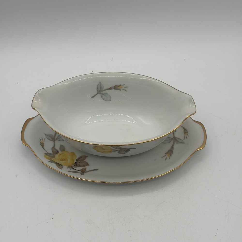 Sango Cotillion Yellow Rose Gravy Boat, Japan