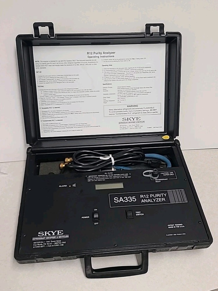 R12 Purity Analyzer Vintage Untested