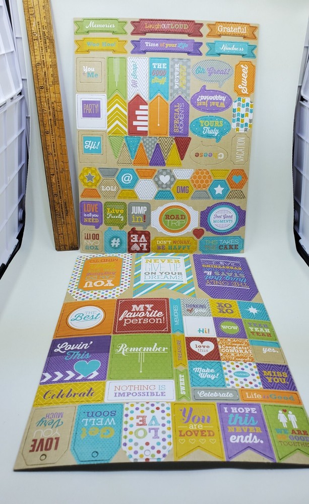 The Good Life Chipboard Bundle 1500 Pcs Alphabets, Tags, Shapes, Phrases