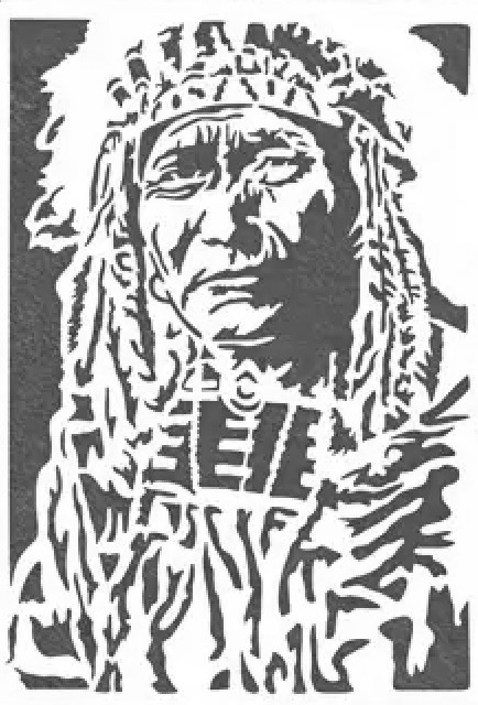 7.5"x10" Clear Plastic Stencil - Native (MH41)-