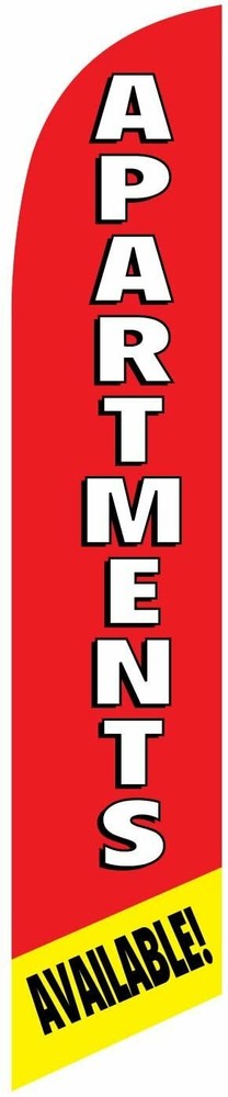 15ft Apartment Available Feather Banner Swooper Flag Set - INCLUDES 4pc POLE...