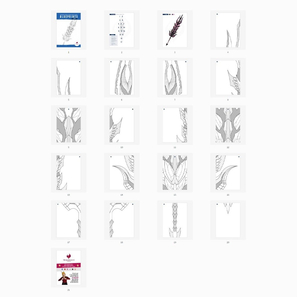 COSPLAY BLUEPRINTS - MONSTER HUNTER ALATREON GREAT SWORD