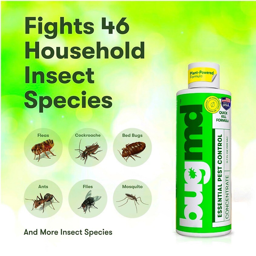 Pack of Two - BUG MD Essential Oils Concentrate 3.7 Oz Safely Kills Bugs x2