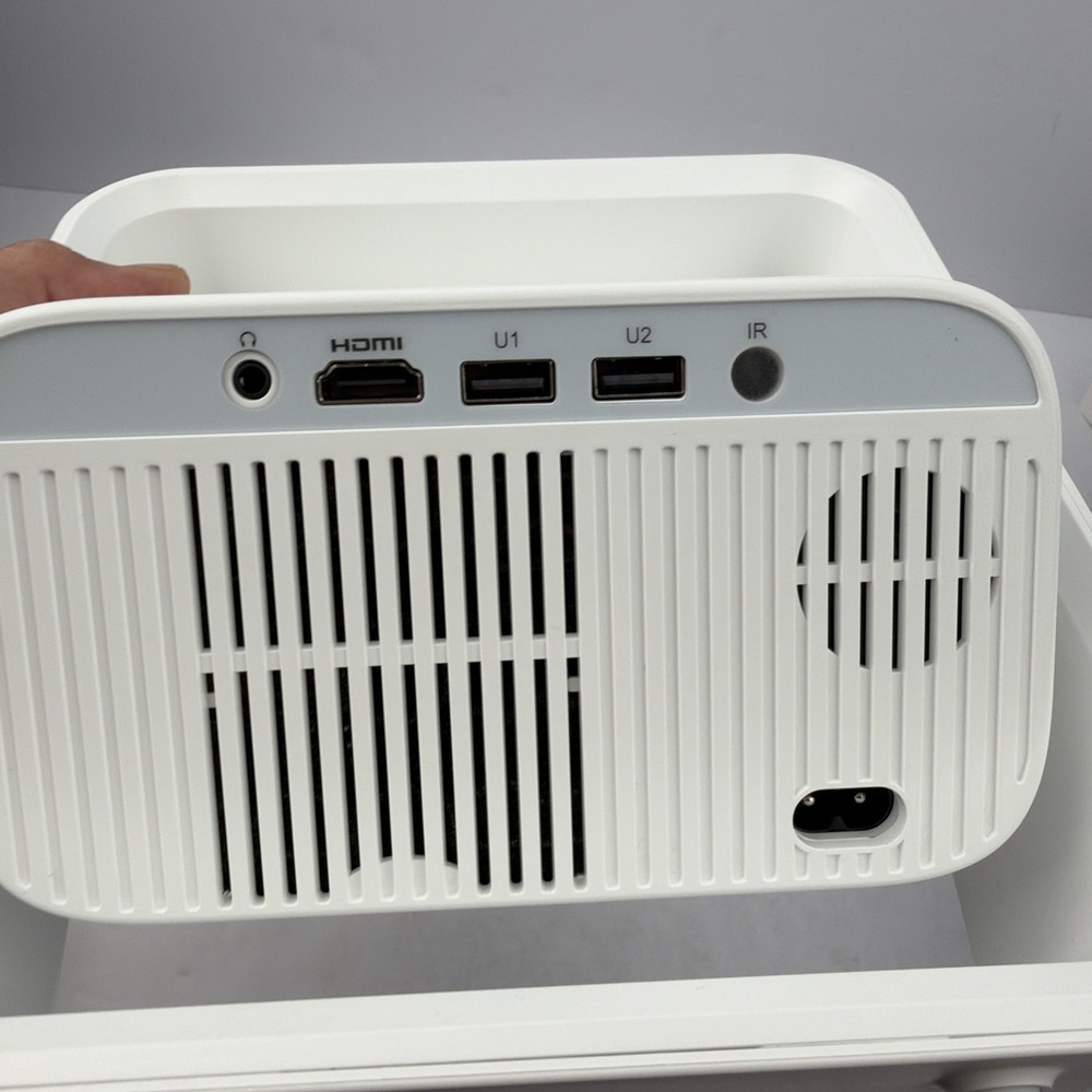 Smart Projector with WiFi and Bluetooth Built-in Apps Model V16 - White