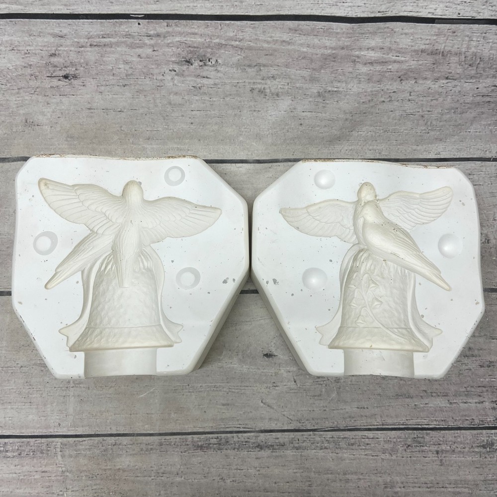 Unbranded Ceramic Casting Mold Dove Perched Atop a Bell #MD-2222