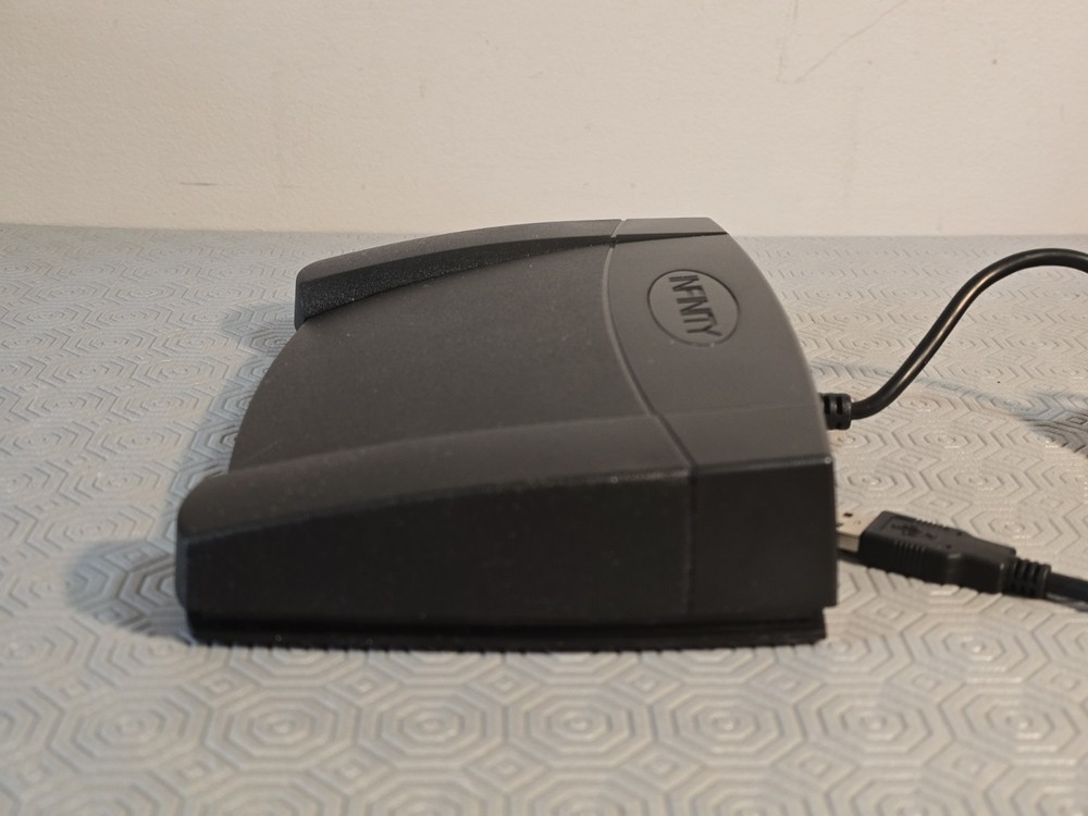 INFINITY IN-USB-2 Foot Pedal Black Untested USB Transcription Switch Wired