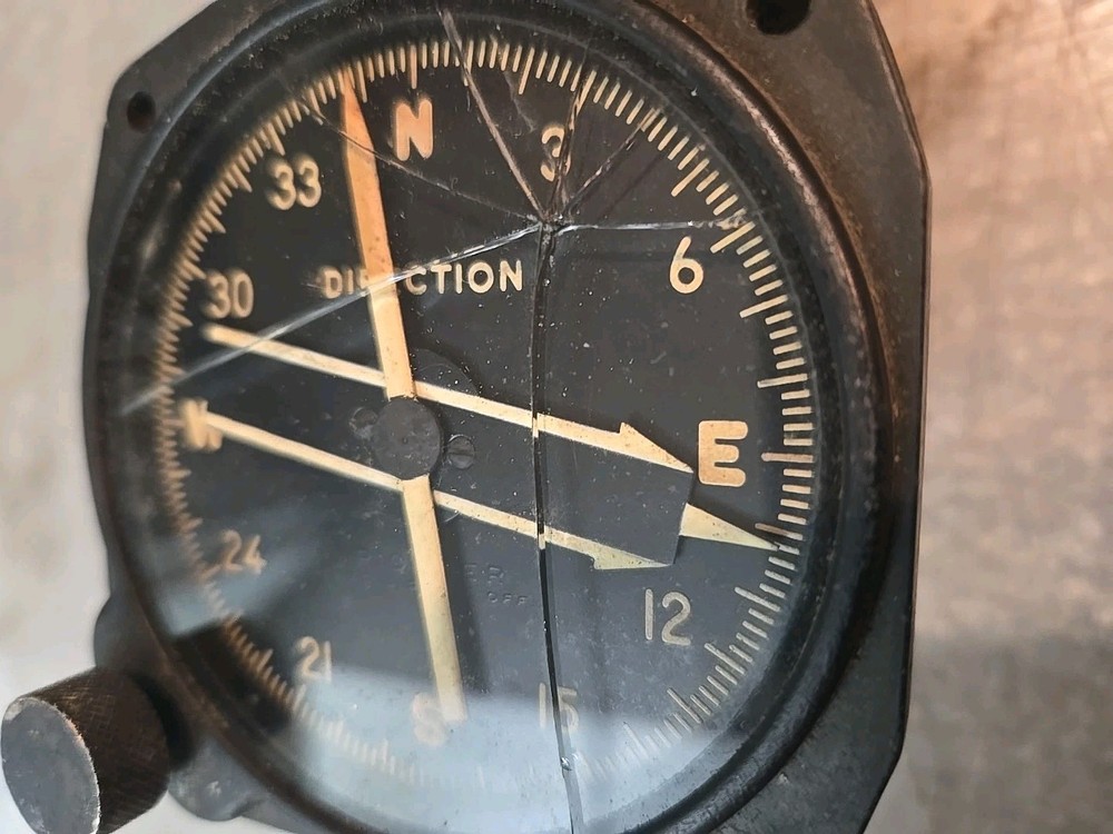 Aviation Indicator Remote Indication Magnetic Compass WWII