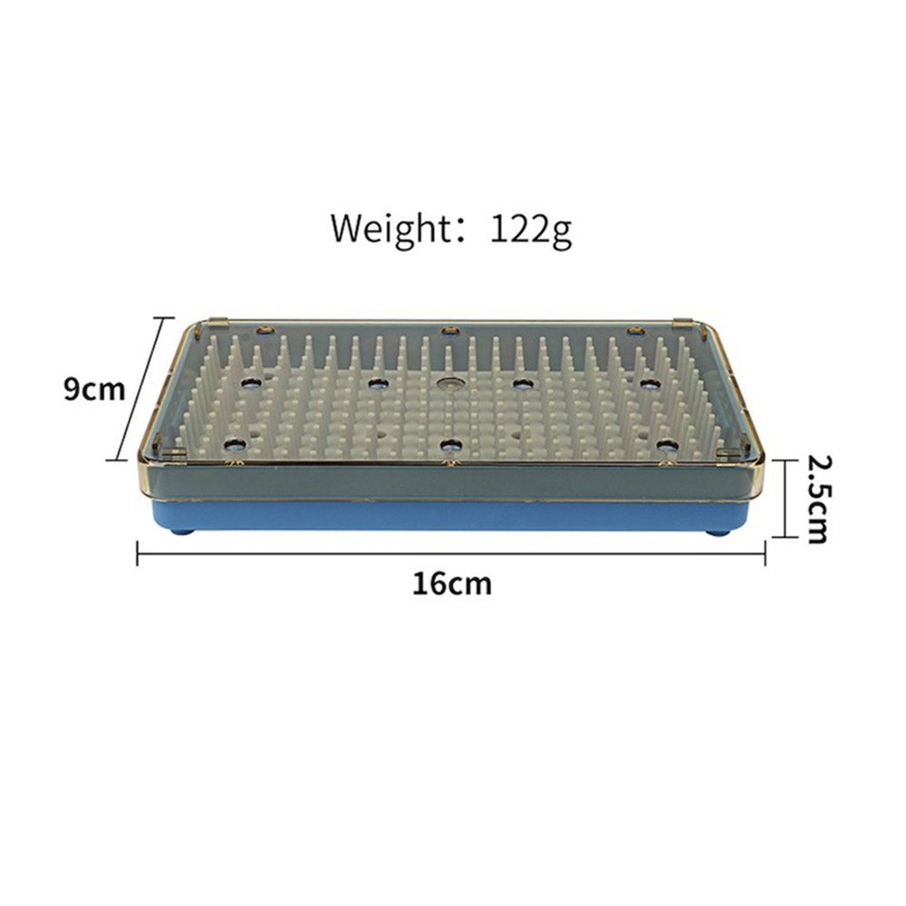 Dental Sterilization Tray Case Single Layer Disinfection Box with Silicone Mat