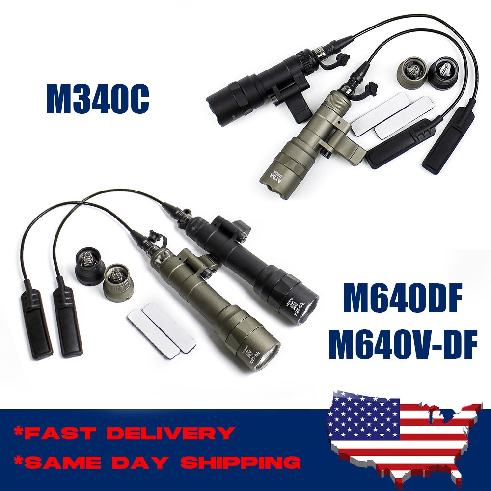 Tactical M640DF M340C LED Weaponlight Offset Side Flashlight W/ Remote Switch US