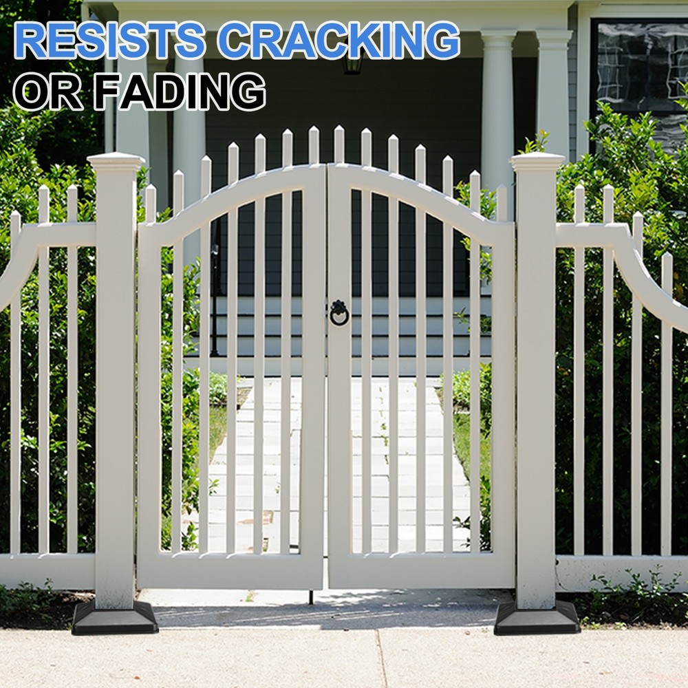 4 Pcs Fence Post Skirt, 1.2 x 1.2 Inch Rectangular Split Style Post Base Cover