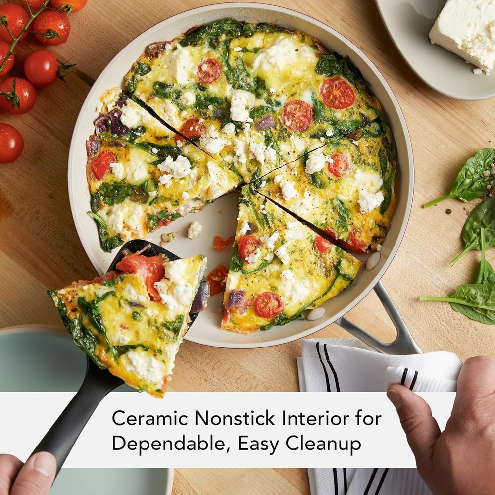 KitchenAid Hard Anodized Ceramic 9-Piece Nonstick Cookware Set – Includes Fry