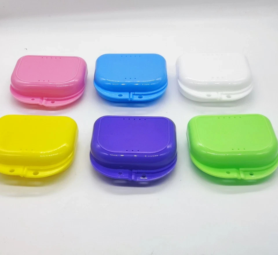 10Pcs Dental Retainer Denture Storage Case Box Mouthguard Container Assorted