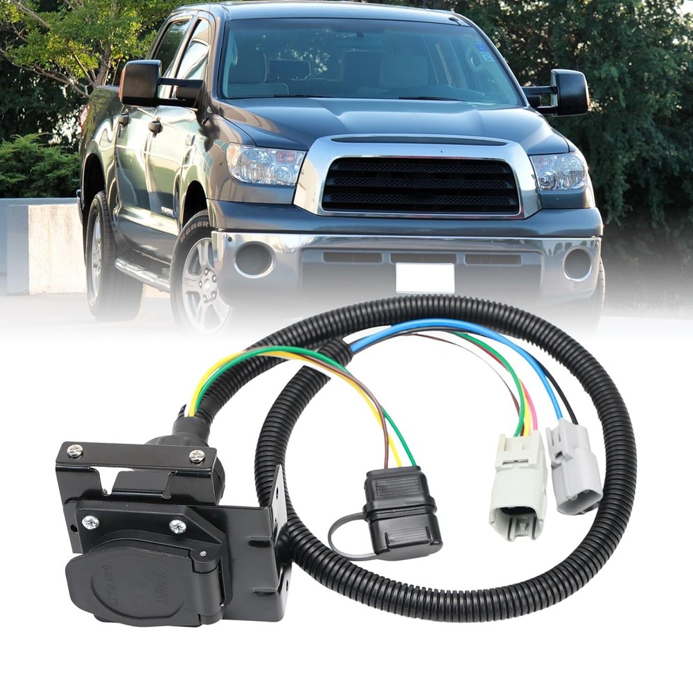 Multi-Tow 7 Way Blade and 4 Way Flat Trailer Wiring Harness Adapter for