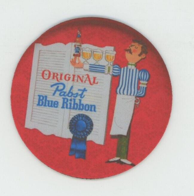 Pabst Blue Ribbon COASTER - Vintage PBR Design