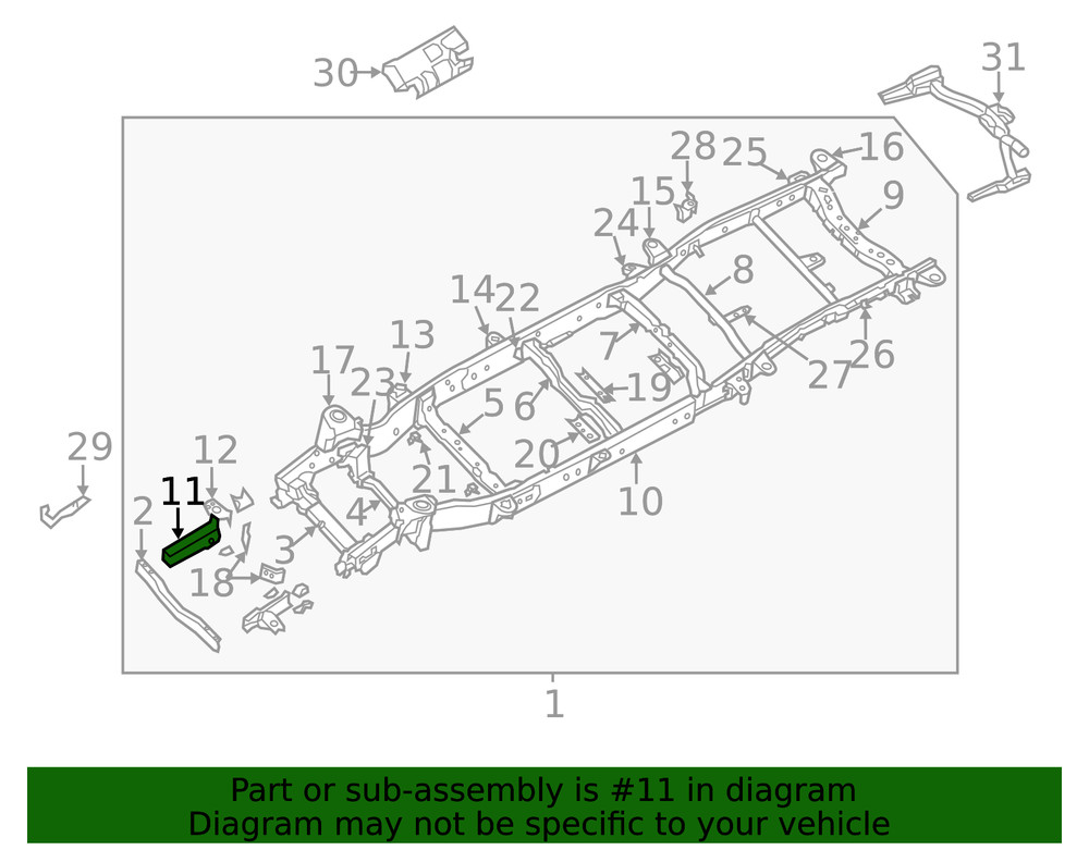 Genuine Nissan Frame Rail End E0170-1PAMA